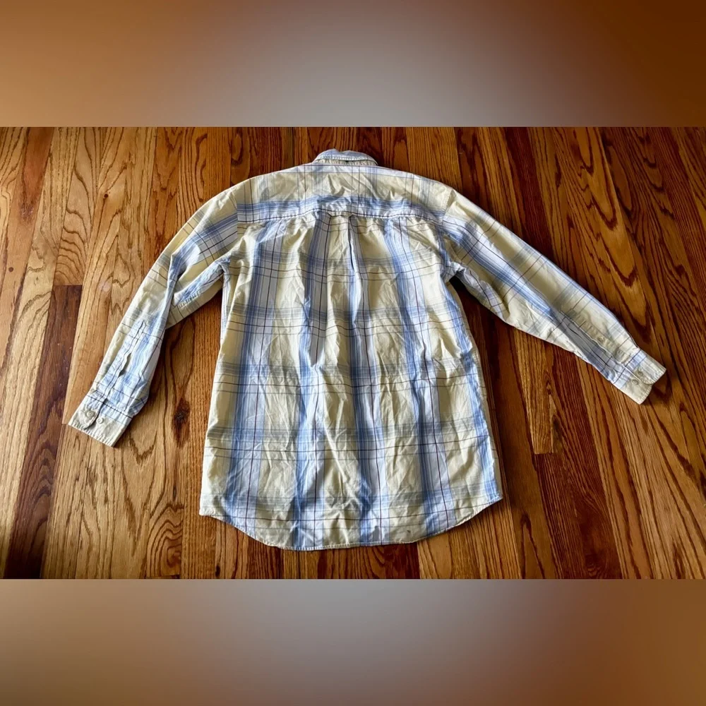 Pendleton Yellow and Light Blue Plaid Shirt - Small - Cotton - Picture 9 of 9